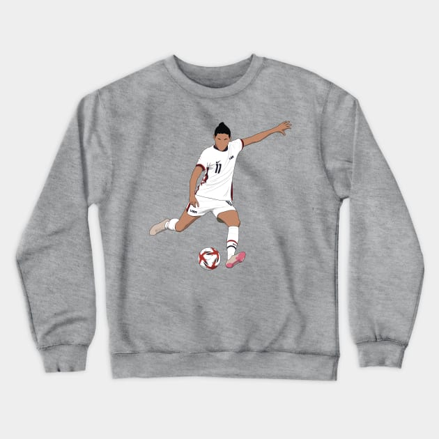 Christen Press USA Soccer Minimalist Crewneck Sweatshirt by Hevding